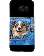 Load image into Gallery viewer, Australian Shepherd In Denim Pocket Gift For Dog Lovers Phone case
