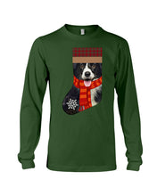 Load image into Gallery viewer, Santa Border Collie In Stock Gift For Dog Lovers Unisex Long Sleeve
