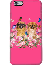 Load image into Gallery viewer, Pekingese With Peonies Gift For Dog Lovers Phone case
