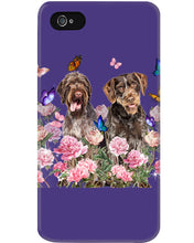 Load image into Gallery viewer, German Wirehaired Pointer With Peonies Gift For Dog Lovers Phone case

