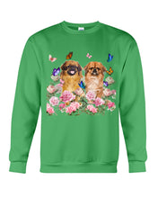 Load image into Gallery viewer, Pekingese With Peonies Gift For Dog Lovers Sweatshirt
