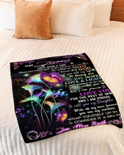 Load image into Gallery viewer, Custom Name Gift For Daughter Name Lama Flower Joy Hope Love And Light Fleece Blanket
