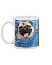 Load image into Gallery viewer, baby Pug In Denim Pocket Gift For Dog Lovers Mug
