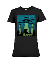 Load image into Gallery viewer, UFA Dinosaur T Rex Sky Full Of Stars Ladies Tee
