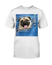 Load image into Gallery viewer, baby Pug In Denim Pocket Gift For Dog Lovers Guys Tee
