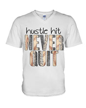 Load image into Gallery viewer, Baseball Hustle Hit Never Quit Gift For Lovers Guys V-Neck
