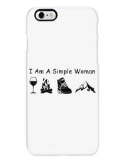 Load image into Gallery viewer, Simple Woman Loves Wine Camping Shoes And Climbing Phone case
