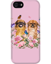 Load image into Gallery viewer, Pekingese With Peonies Gift For Dog Lovers Phone case
