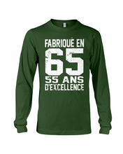 Load image into Gallery viewer, Fabrique En 66 55 Ans D’Excellence Custom Design Gift For Friends Unisex Long Sleeve
