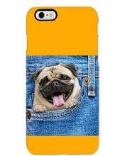 Load image into Gallery viewer, baby Pug In Denim Pocket Gift For Dog Lovers Phone case
