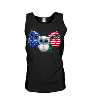 Load image into Gallery viewer, Lovely Phone Case Three Owl With US Flag Gift For Owl Lovers Unisex Tank Top
