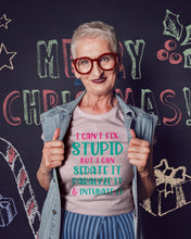 Load image into Gallery viewer, I Can't Fix Stupid But I An Sadate It Gift For Girls Ladies Tee
