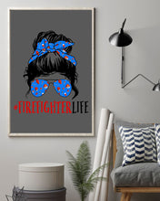 Load image into Gallery viewer, Firefighter Make You Life Safe Lady With Blue Ribbonhead Gift For Women Vertical Poster
