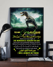 Load image into Gallery viewer, Grandma Gift For Grandson Look Right Beside You I'll Always Be There Vertical Poster
