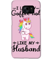 Load image into Gallery viewer, I Like My Coffee Hot Like My Husband Unicorn Gift For Men Phone case
