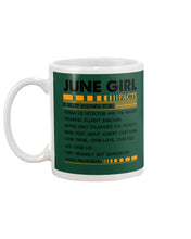 Load image into Gallery viewer, June Girl Facts Very Friendly But Dangerous Custom Design Mug
