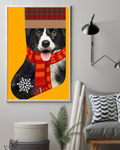 Load image into Gallery viewer, Santa Border Collie In Stock Gift For Dog Lovers Vertical Poster
