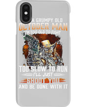 Load image into Gallery viewer, October Grumpy Old Man Will Shoot You For Birthday Gift Phone case
