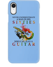 Load image into Gallery viewer, Never Underestimate A 60 Year Old Man Can Play A Guitar Phone case
