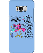 Load image into Gallery viewer, She Works Willingly With Her Hands Gift For Sew Lovers Phone case

