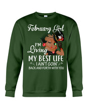 Load image into Gallery viewer, Betty Boop February Girl Living My Best Life Birthday Meaningful Gift Sweatshirt
