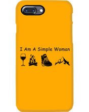 Load image into Gallery viewer, Simple Woman Loves Wine Camping Shoes And Climbing Phone case
