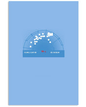 Load image into Gallery viewer, Pinpoint The Location In The Space Blue Vertical Poster
