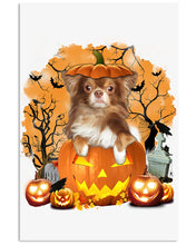 Load image into Gallery viewer, Chihuahua Book Pumpkin Halloween Gift For Dog Lovers Vertical Poster
