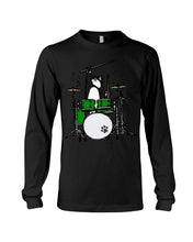 Load image into Gallery viewer, Funny Cat Playing Drums Great Gift For Cat Lovers Unisex Long Sleeve
