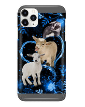 Load image into Gallery viewer, Lovely Phone Case Twinkling Blue Heart Gift For Goat Lovers Phone case
