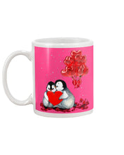Load image into Gallery viewer, Penguin Forever Love With Red Heart Balloon Gift For Penguin Lovers Mug
