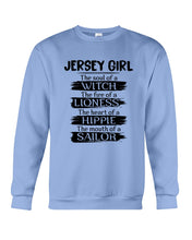 Load image into Gallery viewer, Jersey Girl The Heart Of A Hippie Sweatshirt
