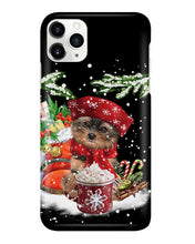 Load image into Gallery viewer, Yorkshire Terrier Loves Drinking Hot Latte Gift For Dog Lovers Phone case
