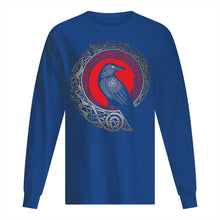 Load image into Gallery viewer, Raven Viking Culture Celtic Design Gray And Red Unisex Long Sleeve
