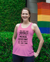 Load image into Gallery viewer, You Can't Buy Happiness But You Can Marry A Medical Assistant Gift For Girls Ladies Flowy Tank
