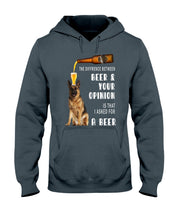 Load image into Gallery viewer, German Shepherd Beer And Your Opinion Gift For Dog Lovers Hoodie
