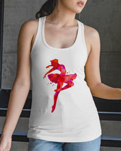 Load image into Gallery viewer, Colorful Red Pink Ballet Girl Gift For Ballet Dancer Ladies Flowy Tank
