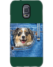 Load image into Gallery viewer, Australian Shepherd In Denim Pocket Gift For Dog Lovers Phone case
