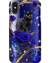 Load image into Gallery viewer, Black Cat Glorious Roses And Butterflies Gift For Cat Lovers Phone case
