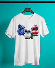 Load image into Gallery viewer, Lovely Phone Case Three Owl With US Flag Gift For Owl Lovers Guys V-Neck
