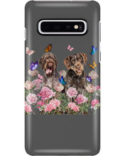 Load image into Gallery viewer, German Wirehaired Pointer With Peonies Gift For Dog Lovers Phone case
