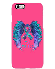 Load image into Gallery viewer, You Matter Ribbon Awareness With Angel Wings Phone case
