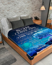 Load image into Gallery viewer, The Ice Power Of Wolf Believe In Yourself Papa Gift For Son Sherpa Blanket
