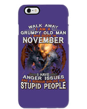 Load image into Gallery viewer, Walk Away I Am A Grumpy Old Man Who Was Born In November Birthday Gift Phone case
