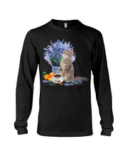 Load image into Gallery viewer, Cat With Coffee Is The Satisfaction Gift For Cat Lovers Unisex Long Sleeve
