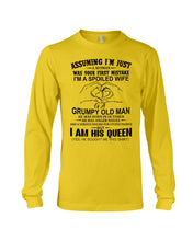 Load image into Gallery viewer, A Spoiled Wife Of An October Grumpy Old Man Birthday Meaningful Gift Unisex Long Sleeve
