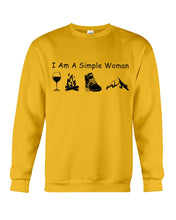 Load image into Gallery viewer, Simple Woman Loves Wine Camping Shoes And Climbing Sweatshirt
