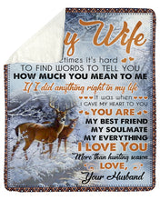 Load image into Gallery viewer, Deer Husband Gift For Wife You Are My Best Friend Sherpa Blanket
