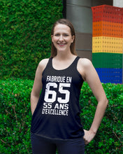 Load image into Gallery viewer, Fabrique En 66 55 Ans D’Excellence Custom Design Gift For Friends Ladies Flowy Tank
