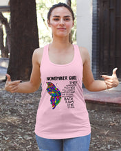 Load image into Gallery viewer, Birthday Gift For November Girl They Whispered To Her You Cannot Withstand The Storm Ladies Flowy Tank
